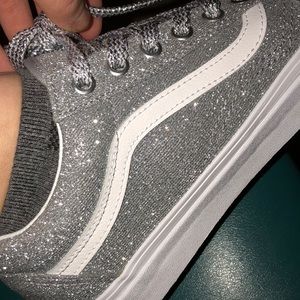 Silver Sparkly Vans